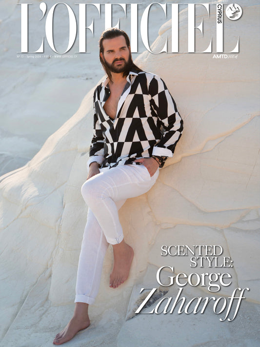 Renowned for his talent, George Zaharoff takes centre stage on the cover of L'Officiel Cyprus.